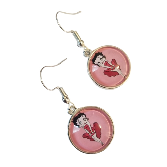 Handcrafted Betty Boop Earrings - Picture 2 of 4